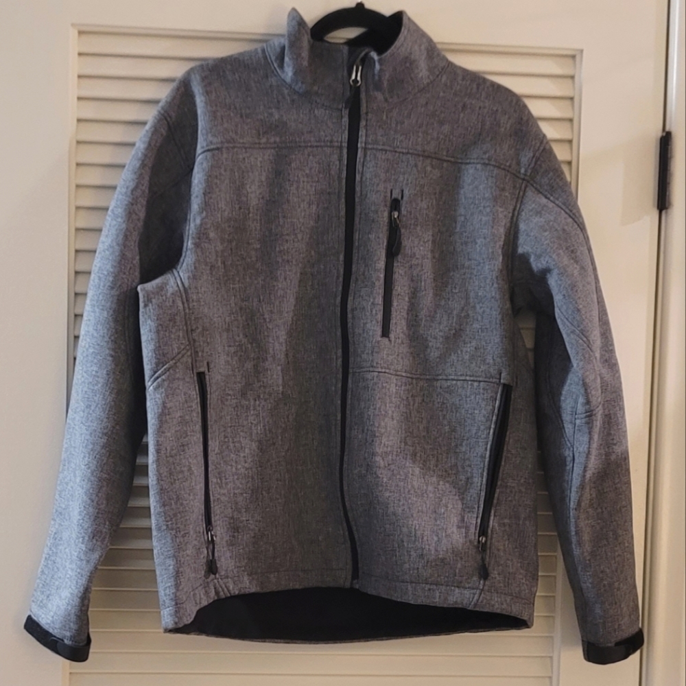 Kirkland Singature - Men's Grey & Black Jacket With Zipper Pockets